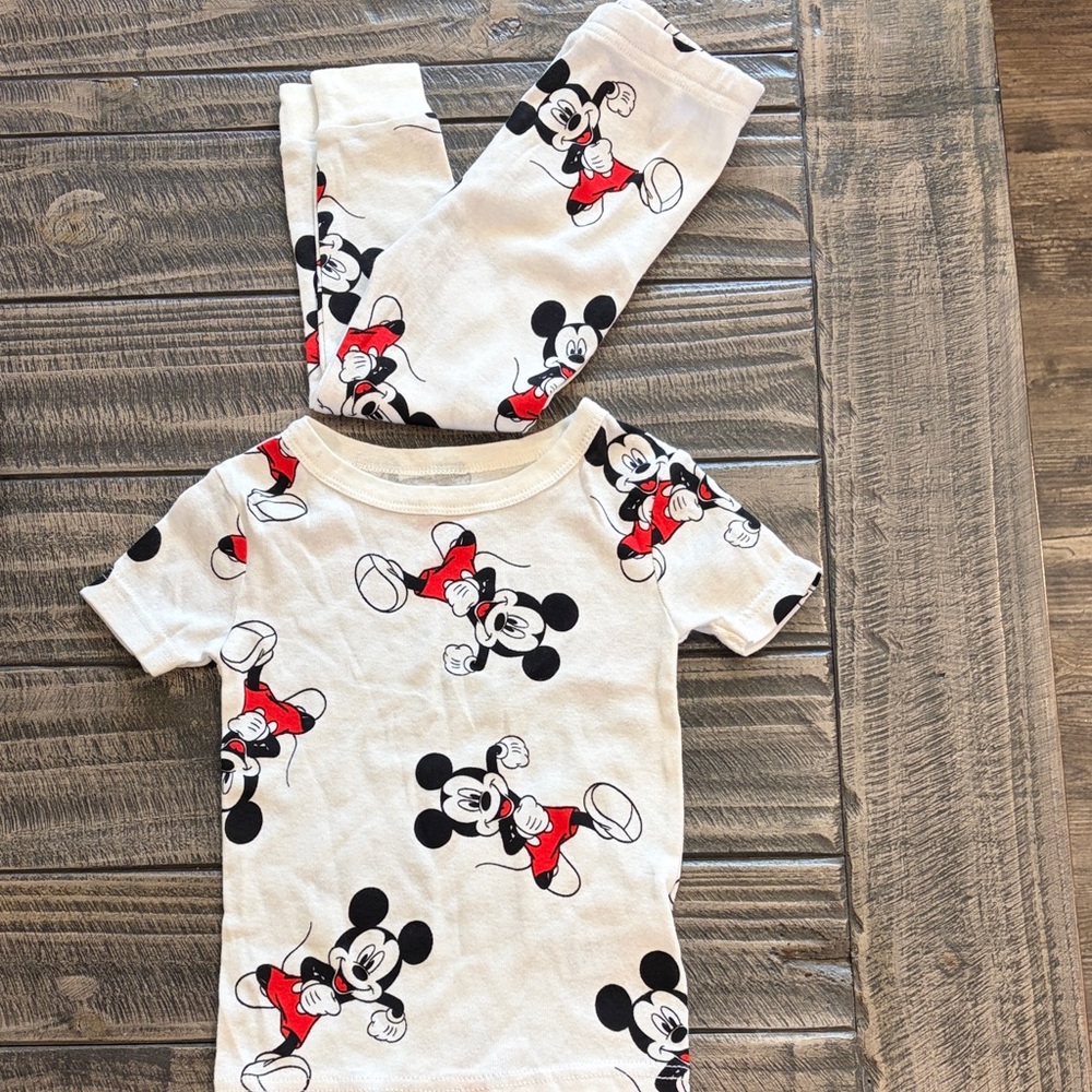 Disney Red & White Mickey Kids Tee